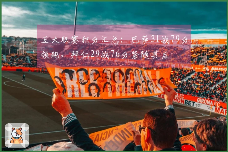 五大联赛积分汇总：巴萨31战79分领跑，拜仁29战76分紧随其后